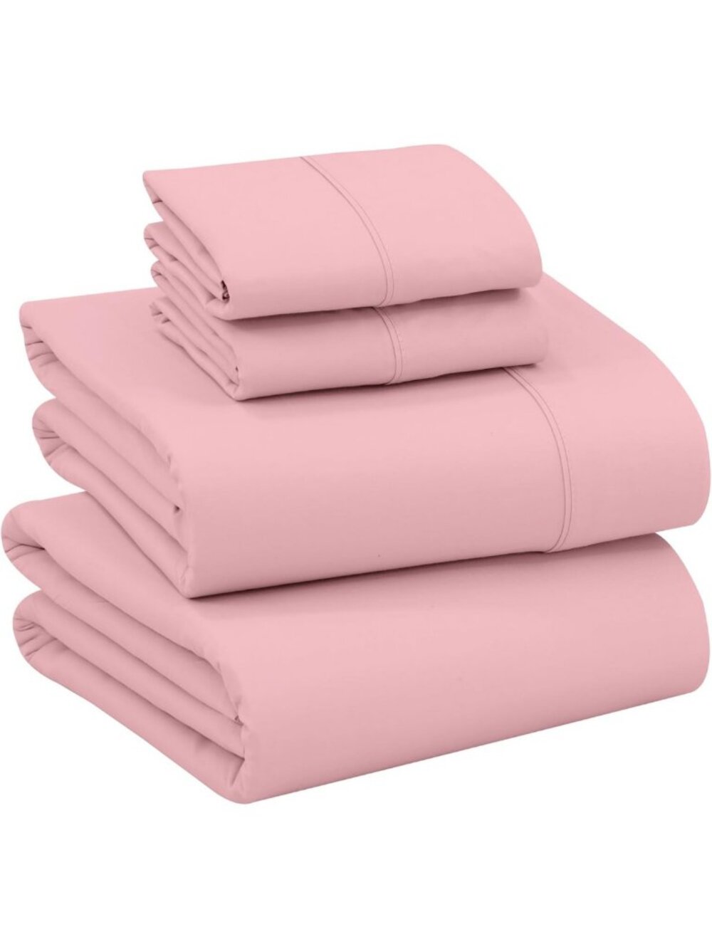 100% Cotton Queen Sheet Set - Soft Percale Bedding in Bridal Rose Color